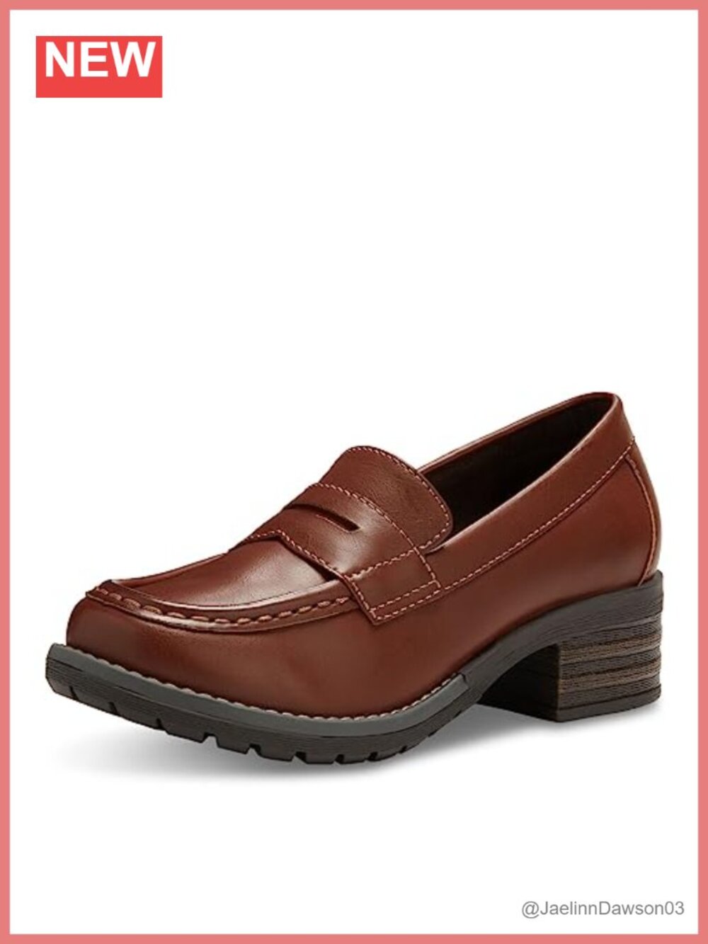 Women's Penny Loafer Slip-Ons with Memory Foam - Cushioned PU Leather